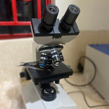 Microscope in the PACM clinic laboratory