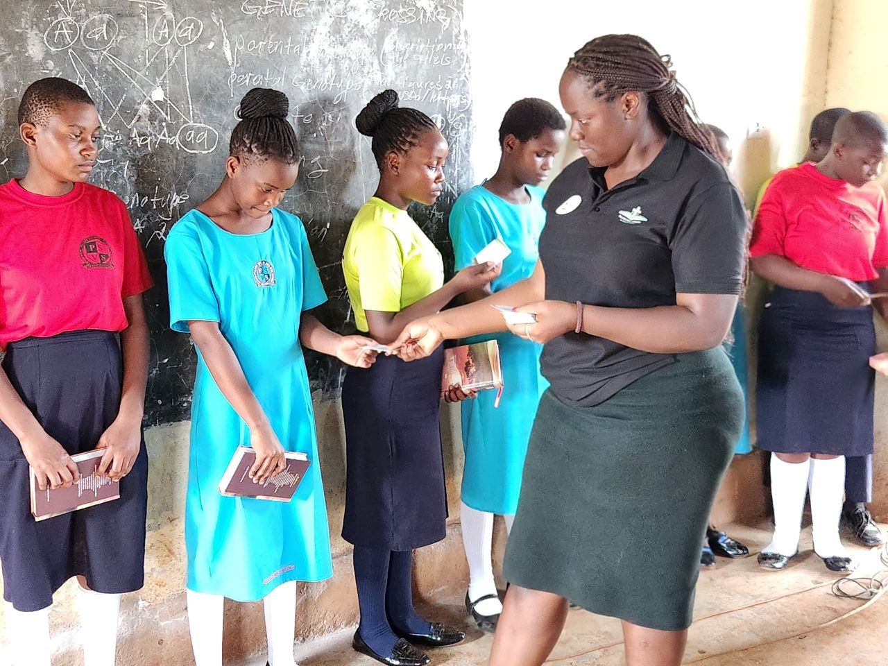 Bible distribution during a Pillars Bible Union activity