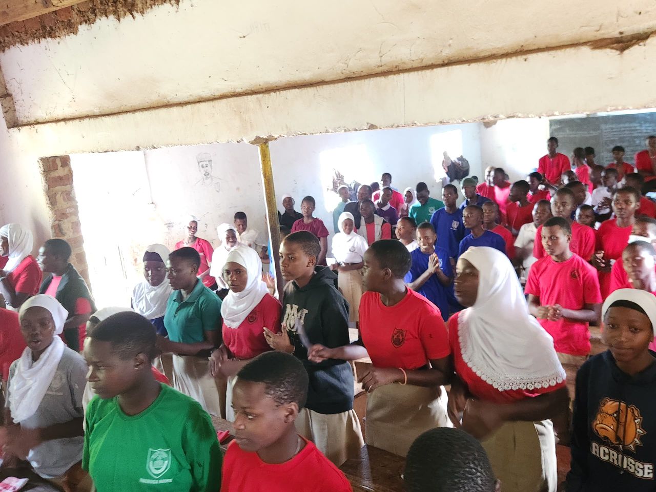 Students gathered for a Pillars Bible Union discipleship session